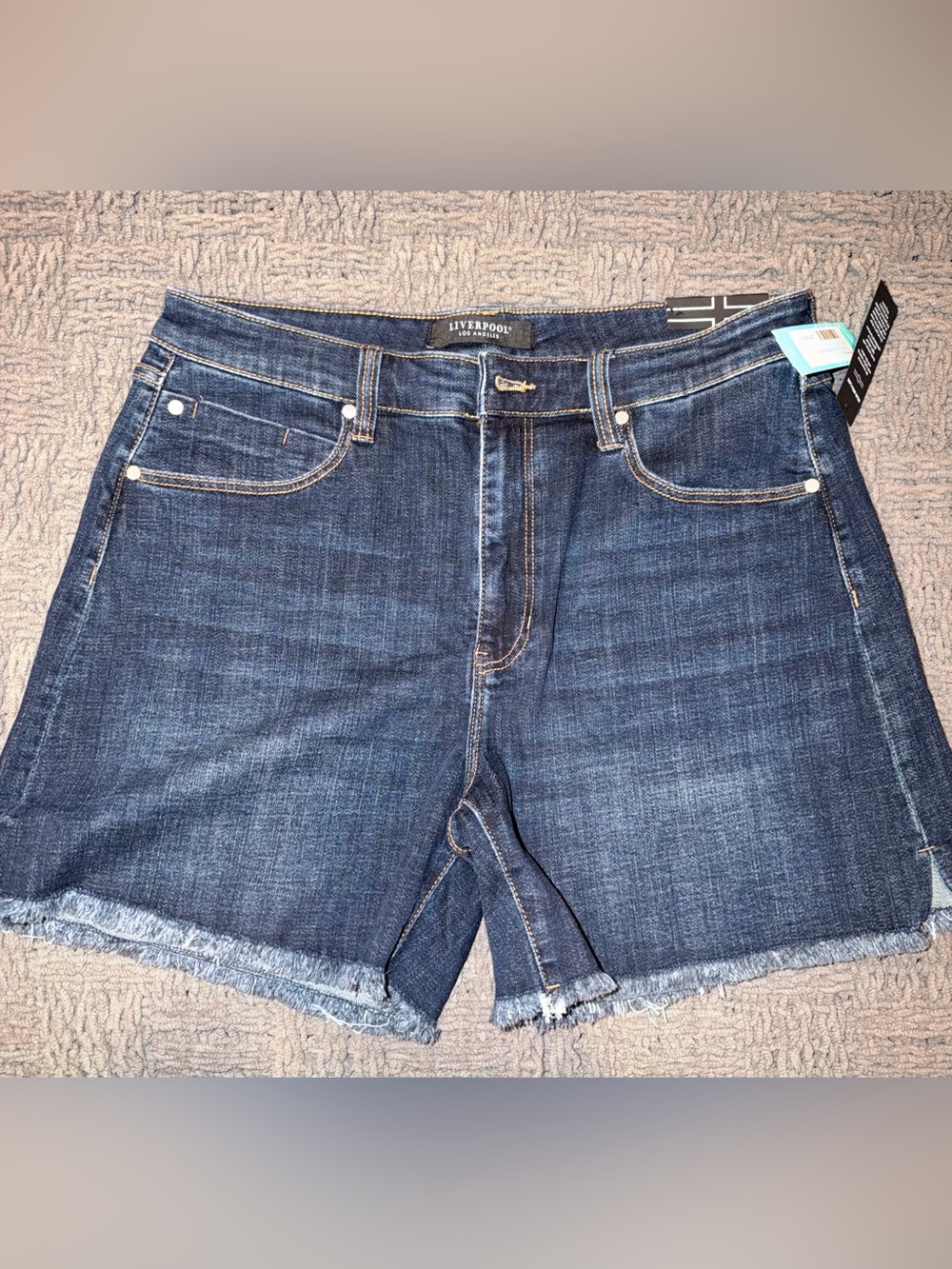 Liverpool Dark Blue Denim Jean Shorts